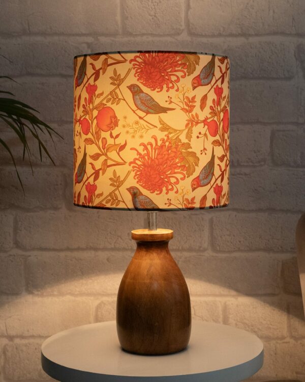 Homesake? Lamp, Table Lamp, Night Lamp for Bedroom, Home Decor Items, Lamp for Living Room, Light Lamp, Bedside Lamp, Room Decor, Dovel Pot - (Wooden Base, Birds)