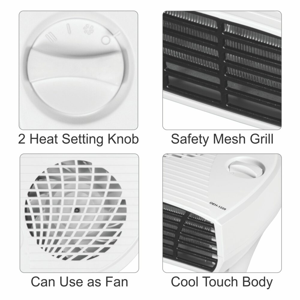 Orpat OEH-1220 2000-Watt Fan Heater (White) - Image 3