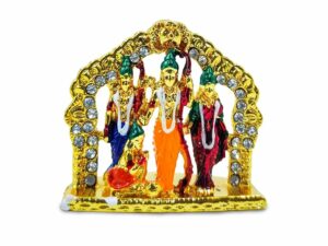 Kulin Impex Ram darbar Idol with Diamond Decorated | Car Dashboard | God Ram sita laxman Hanuman Murti | Hindu God Statue