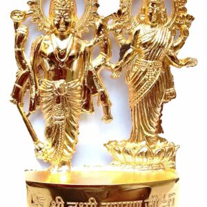 Metal Antique Lakshmi Vishnu Ji Idol Gold, Standard).