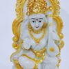 Saraswati White marbel dust Small for Decoration and Pooja, Resin Saraswati Murti, Saraswati with Veena ( Height - 4 Inch, Weight - 200 GM )
