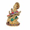 Maa Saraswati Idol Sitting with Vina, Brass, 12 inches, for Puja