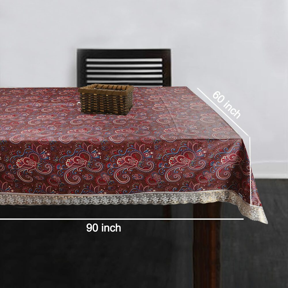 Homerz Premium Dining Table Cover for 6 to 8 Seater, 60 x 90 inch Size, Waterproof and Dustproof (Jaipuri, 60x90 inch- 6-8 Seater) - Image 2