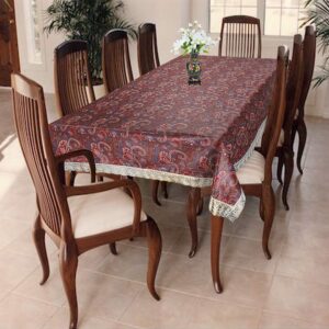 Homerz Premium Dining Table Cover for 6 to 8 Seater, 60 x 90 inch Size, Waterproof and Dustproof (Jaipuri, 60x90 inch- 6-8 Seater)