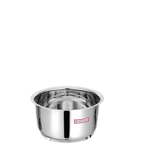 Sanskriti Exports 7 Litre Stainless Steel TriPly (S A S)-Bottom Thick Guage Induction Base | LPG Friendly Kitchen Cookware Utensil Deep Pot/Patila/Bhagona/Tope for Cooking & Serving