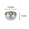 Sanskriti Exports Stainless Steel Bowl 150 ml Each for Halwa, Curry, Dal, Dessert, Soup, Vegetable Serving Katori Set, Apple Bowls, Wati, Vati, Rim Curved Design - Set of 6