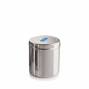 Sanskriti Exports Stainless Steel 22 Gauge Deep Dabba - 2600 ml, 1 Piece, Silver - Food Storage Container, Ideal for Storing Grains, Snacks, Leftovers, Perfect for Daily Use, Easy to Clean
