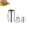 Sanskriti Exports Stainless Steel Oil Dispenser with Nozzle, 1 Litre Capacity, Set of 2, Cooking Oil Container with Handle - Image 5