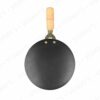 Sanskriti Exports Pure Iron Tawa with Unique Smooth Edges - First Time in India, Metal Spoon Friendly Dishwasher Safe, Strong Riveted Wooden Handle Perfect for Roti & Chapati - 9.5 Inch
