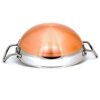 Milton Stainlss Steel Copper Bottom Kadai, Ideal Utensils for Daily Usage Silver & Copper (2, ROUND, 02, 001)