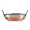 Milton Stainlss Steel Copper Bottom Kadai, Ideal Utensils for Daily Usage Silver & Copper (2, ROUND, 02, 001)