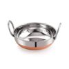 Sanskriti Exports kitchenware Store kadhai Copper Bottom kadai Cooking Stainless Steel Bottom Pot Pans for Frying (3 Liter Copper Bottom Steel kadai)