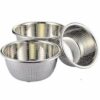 Strainer Stainless Steel | Colander Strainer Hole Bowl | Channi Bowl for Washing Fruits and Vegetables Size- 2 Set of -1 PCS