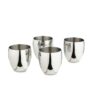 Sanskriti Exports Stainless Steel Glass Set of 6 | Unbreakable Heavy Gauge Steel Tumbler Glass Set for Drinking and Serving Water and Juice (MATKI (260 ML), Set of 4)