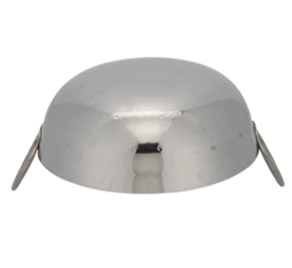 Sanskriti Exports Sandwich Bottom Heavy Gauge Stainless Steel Hammered Kadhai Cookware (2500 ML)
