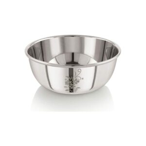 Sanskriti Exports Stainless Steel 5, 22 Gauge Lazer Etching 150 ml Vati, Dinner Bowl Katori Serving Vati, Durable Quality, Elegant, Perfect for Serving Snacks, Desserts, and Condiments, Silver