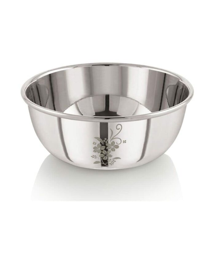 Sanskriti Exports Stainless Steel 5, 22 Gauge Lazer Etching 150 ml Vati, Dinner Bowl Katori Serving Vati, Durable Quality, Elegant, Perfect for Serving Snacks, Desserts, and Condiments, Silver