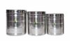 Milton Stainless Steel Kitchen Container 5 kg to 7 kg, set of 3 pcs Steel dibba Set Steel Utility Container Storage dabba food grade jar & Container (Pack of 3, Silver)