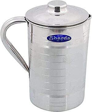 Sanskriti Exports Stainless Steel Water Jug Pitcher, 2 litres
