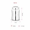 Maxima Stainless Steel Canister Set of 4 - Elegant Tulip Design for Tea, Coffee, and Spices with Lid | Leak Proof Airtight Masala Box (900ml) - Image 4