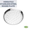 Stainless Steel Thali Plate Set with Lid, Set of 2, Indian Kitchenware Dinner Plates