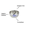 Sanskriti Exports Stainless Steel Bowl 150 ml Each for Halwa, Curry, Dal, Dessert, Soup, Vegetable Serving Katori Set, Apple Bowls, Wati, Vati, Rim Curved Design - Set of 6