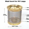 Sanskriti Exports Unbreakable Diya Wind Guard/Tulsi or Kartika Deepam/Steel Mesh with Brass Beading Deepak Wind Cover/Aroma Diffuser/Camphor or Kapur Diffuser/Medium (3x3.5in)
