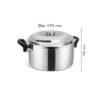 SignoraWare Therma Casserole with Handles Straight Shape Insulated Stainless Steel, Insulated Thermal Serving Bowl, Elegant Hot Pot Food Warmer/Cooler for Long Duration, 1000ml, Set of 1, Silver