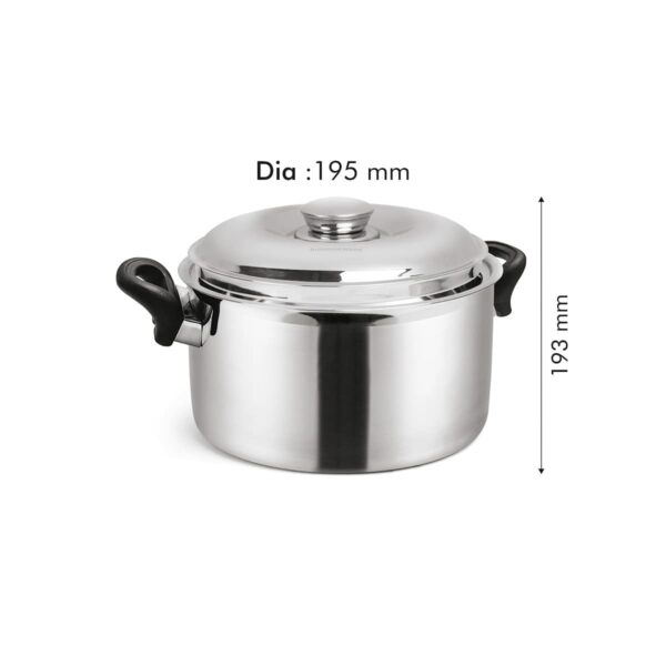 SignoraWare Therma Casserole with Handles Straight Shape Insulated Stainless Steel, Insulated Thermal Serving Bowl, Elegant Hot Pot Food Warmer/Cooler for Long Duration, 1000ml, Set of 1, Silver