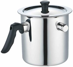 Sanskriti Exports Stainless Steel Double Wall Milk Boiler Storage with Single Bakelite Handle (1.5 Litre)