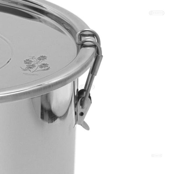 Sanskriti Exports Stainless Steel Storage Box Drum | Steel Container 10 Kg | Steel Kothi | Rice Storage Container | Kitchen Rice Flour Atta Big Container Dabba With Lock System (10-25 Kg) - Silver