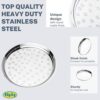 Stainless Steel Thali Plate Set with Lid, Set of 2, Indian Kitchenware Dinner Plates