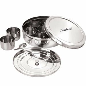 Sanskriti Exports Stainless Steel Spice Box Set of 10 Pieces - 1225 ml
