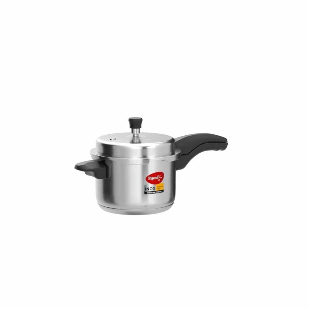 Pigeon by Stovekraft Inox Stainless Steel Pressure Cooker with Outer Lid, Compatible for Gas Stove and Induction, 3 Litre, Silver - Image 3