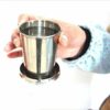 Stainless Steel Collapsible Travel Cup with Lid, Leakproof Foldable Outdoor Camping Drinking Glass, 350 ml
