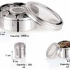 Stainless Steel Masala Box with See-Through Lid, Large Spice Organizer Set of 12, Indian Kitchenware for Masala Storage