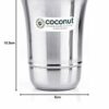 Stainless Steel ? Mirror Finish Dining Glass Set | Multipurpose Drinkware for Home & Office | Ideal for Serving Water | Juice | Cold Drinks | Lemonade | Dishwasher Safe | Set of 6 | 300 ml Each
