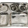Stainless Steel Laser Partition Plate Set of 6 - 5-in-1 Bhojan Thali Dinner Plates - Image 3
