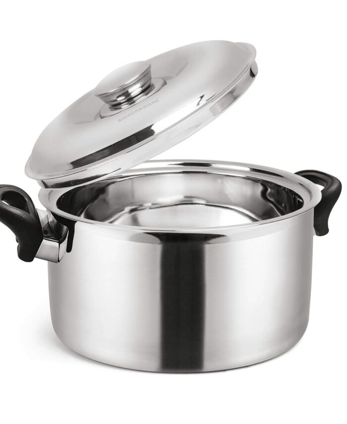 SignoraWare Therma Casserole with Handles Straight Shape Insulated Stainless Steel, Insulated Thermal Serving Bowl, Elegant Hot Pot Food Warmer/Cooler for Long Duration, 3000ml, Set of 1, Silver