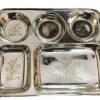 Sanskriti Exports Stainless Steel Laser Partition Plate 5 in1 | Bhojan Thali | Dinner Plate Set of 2