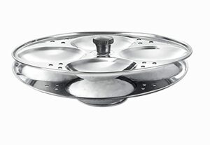 Sanskriti Exports Stainless Steel Non Stick Idli Plates Idli Maker| Idli Stand with Holes for Pressure Cooker, Idly Pot,Idly cooker,Kadai etc (2 Plates)