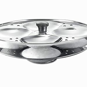Sanskriti Exports Stainless Steel Non Stick Idli Plates Idli Maker| Idli Stand with Holes for Pressure Cooker, Idly Pot,Idly cooker,Kadai etc (2 Plates)