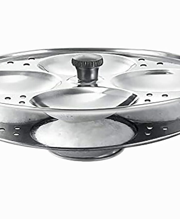 Sanskriti Exports Stainless Steel Non Stick Idli Plates Idli Maker| Idli Stand with Holes for Pressure Cooker, Idly Pot,Idly cooker,Kadai etc (2 Plates)