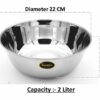 Sanskriti Exports Stainless Steel Mixing/Serving Bowls Set of 3 (2L, 3L, 4L) for Indian Kitchenware - Image 3