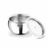 Tri-Ply Stainless Steel 20 cm Rice Handi with Lid - Induction & Gas Stove Friendly - Silver