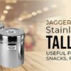 Sanskriti Exports Stainless Steel Tall Container, Ubha Dabba (Set of 2) (Dia_19, Height_ 21Cm, Capacity_ 4.8 Litre, Silver)