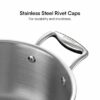 Stahl Artisan Triply Stainless Steel Sauce Pot/Casserole with lid, Induction Pot, Briyani Pot/Handi, 2 L, 18cm