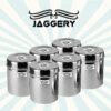 Sanskriti Exports Stainless Steel Tall Container, Ubha Dabba (Set of 2) (Dia_19, Height_ 21Cm, Capacity_ 4.8 Litre, Silver)