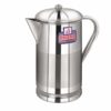 Sanskriti Exports Stainless Steel Slimline Water Pitcher with Lid 1 Liters | Food Grade | Rust Proof | Easy to Pour | Steel Serving Water Jug