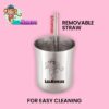 Sanskriti Exports Stainless Steel Glass for Kids | Small Glass Tumbler with Straw Cleaning Brush & Silicon - 150ml Set of 2 pcs